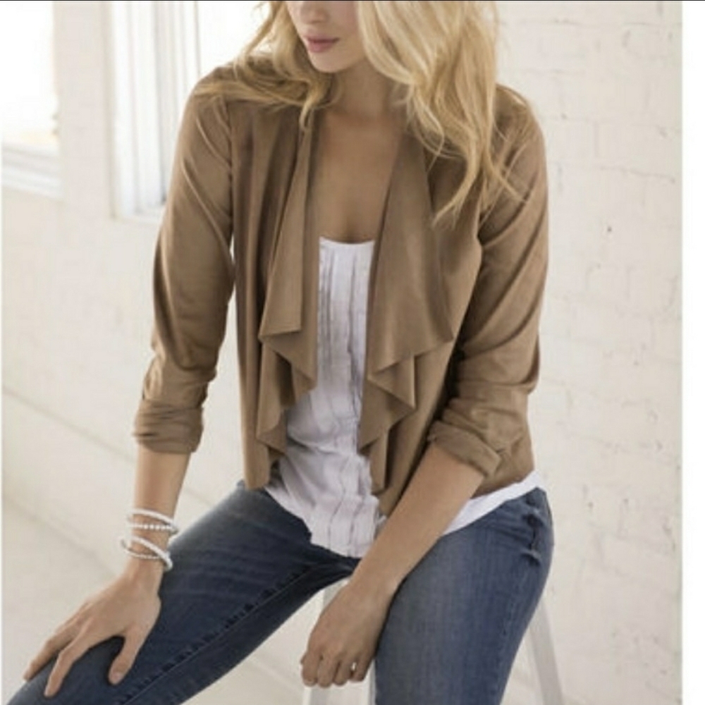 🛍Charlotte Russe Faux Suede drape jacket